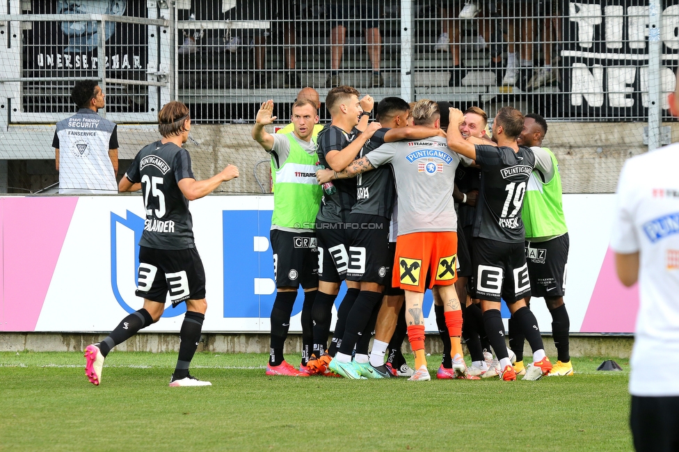 LASK - Sturm Graz
Oesterreichische Fussball Bundesliga, 4. Runde, LASK - SK Sturm Graz, Waldstadion Pasching, 15.08.2021. 

Foto zeigt die Mannschaft von Sturm
