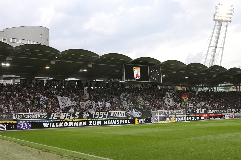 Sturm Graz - Austria Wien
Oesterreichische Fussball Bundesliga, 5. Runde, SK Sturm Graz - FK Austria Wien, Stadion Liebenau Graz, 22.08.2021. 

Foto zeigt Fans von Sturm
