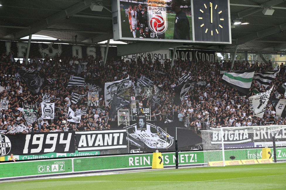 Sturm Graz - Austria Wien
Oesterreichische Fussball Bundesliga, 5. Runde, SK Sturm Graz - FK Austria Wien, Stadion Liebenau Graz, 22.08.2021. 

Foto zeigt Fans von Sturm
Schlüsselwörter: brigata