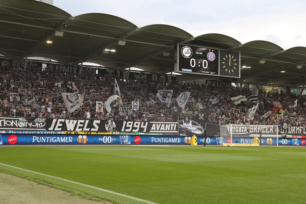 Sturm Graz - Austria Wien
Oesterreichische Fussball Bundesliga, 5. Runde, SK Sturm Graz - FK Austria Wien, Stadion Liebenau Graz, 22.08.2021. 

Foto zeigt Fans von Sturm
