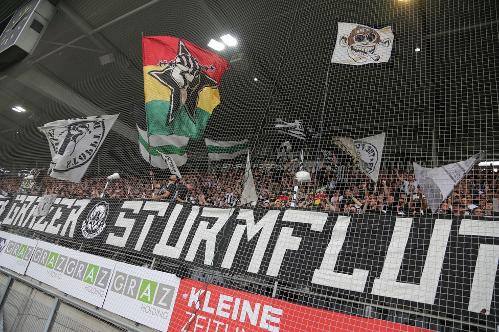 Sturm Graz - Austria Wien
Oesterreichische Fussball Bundesliga, 5. Runde, SK Sturm Graz - FK Austria Wien, Stadion Liebenau Graz, 22.08.2021. 

Foto zeigt Fans von Sturm
Schlüsselwörter: sturmflut