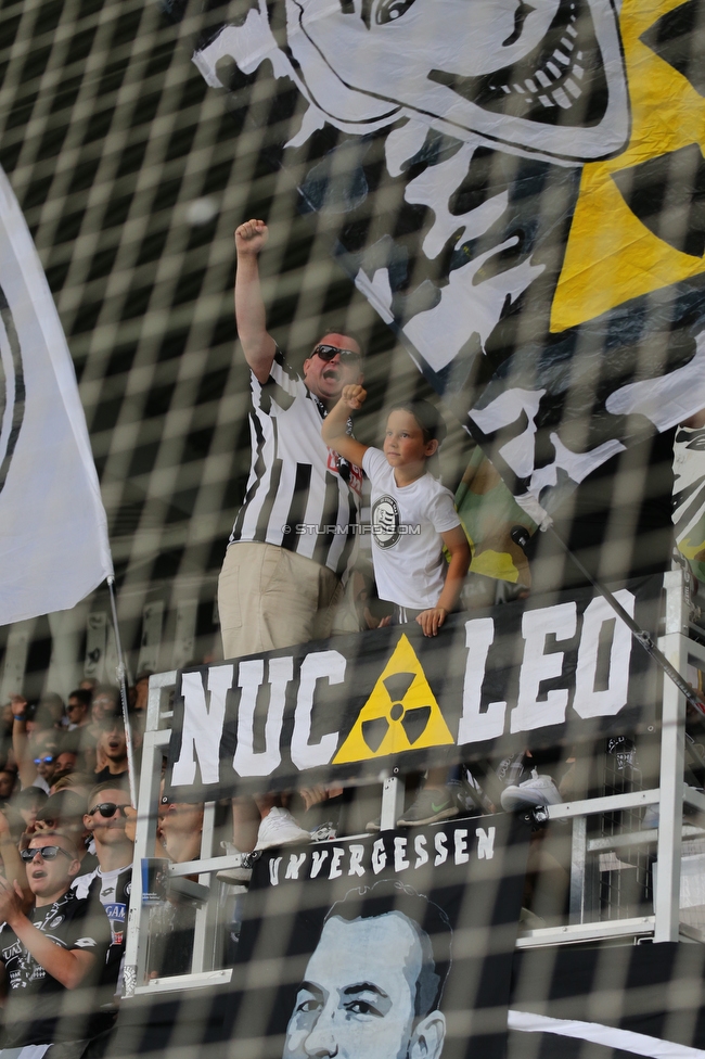 Sturm Graz - Austria Wien
Oesterreichische Fussball Bundesliga, 5. Runde, SK Sturm Graz - FK Austria Wien, Stadion Liebenau Graz, 22.08.2021. 

Foto zeigt Fans von Sturm mit einem Spruchband
Schlüsselwörter: brigata vorsaenger