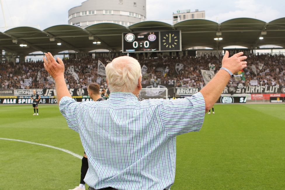 Sturm Graz - Austria Wien
Oesterreichische Fussball Bundesliga, 5. Runde, SK Sturm Graz - FK Austria Wien, Stadion Liebenau Graz, 22.08.2021. 

Foto zeigt Hans Fedl (Ehrenpraesident Sturm)
