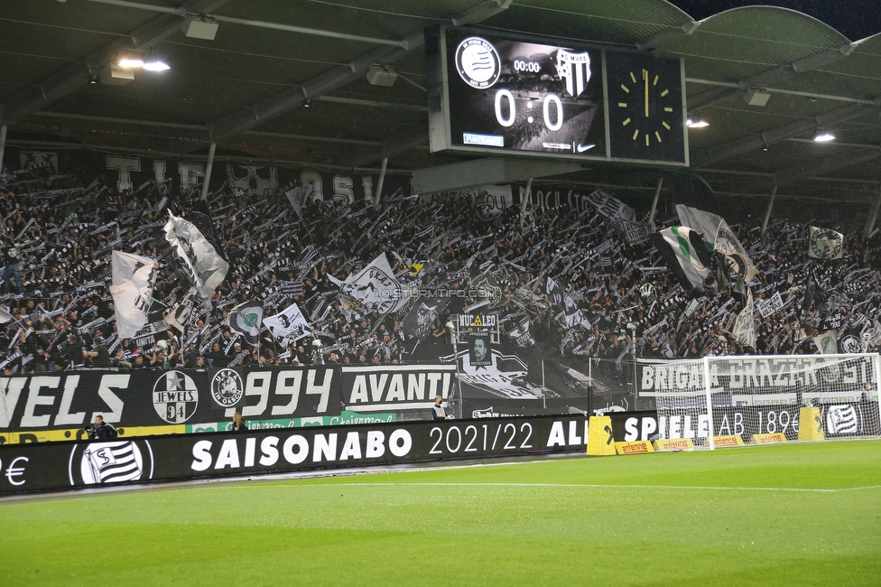 Sturm Graz - Mura
UEFA Europa League Playoff, SK Sturm Graz - NS Mura, Stadion Liebenau Graz, 26.08.2021. 

Foto zeigt Fans von Sturm
Schlüsselwörter: schals