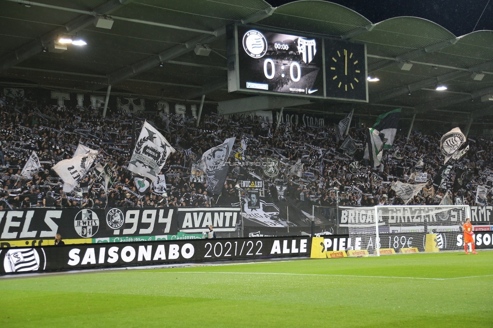 Sturm Graz - Mura
UEFA Europa League Playoff, SK Sturm Graz - NS Mura, Stadion Liebenau Graz, 26.08.2021. 

Foto zeigt Fans von Sturm
Schlüsselwörter: schals