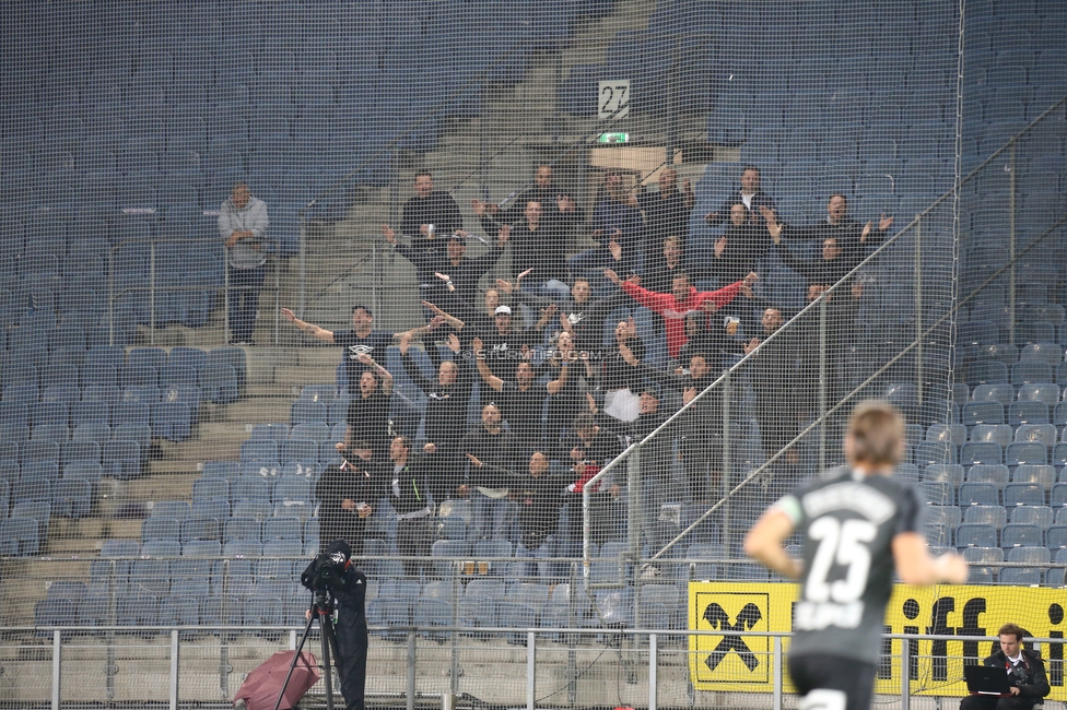 Sturm Graz - Mura
UEFA Europa League Playoff, SK Sturm Graz - NS Mura, Stadion Liebenau Graz, 26.08.2021. 

Foto zeigt Fans von Mura
