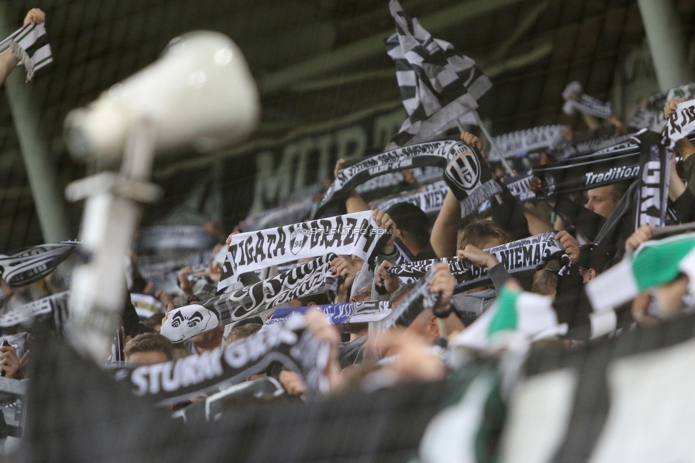 Sturm Graz - Mura
UEFA Europa League Playoff, SK Sturm Graz - NS Mura, Stadion Liebenau Graz, 26.08.2021. 

Foto zeigt Fans von Sturm
Schlüsselwörter: brigata schals