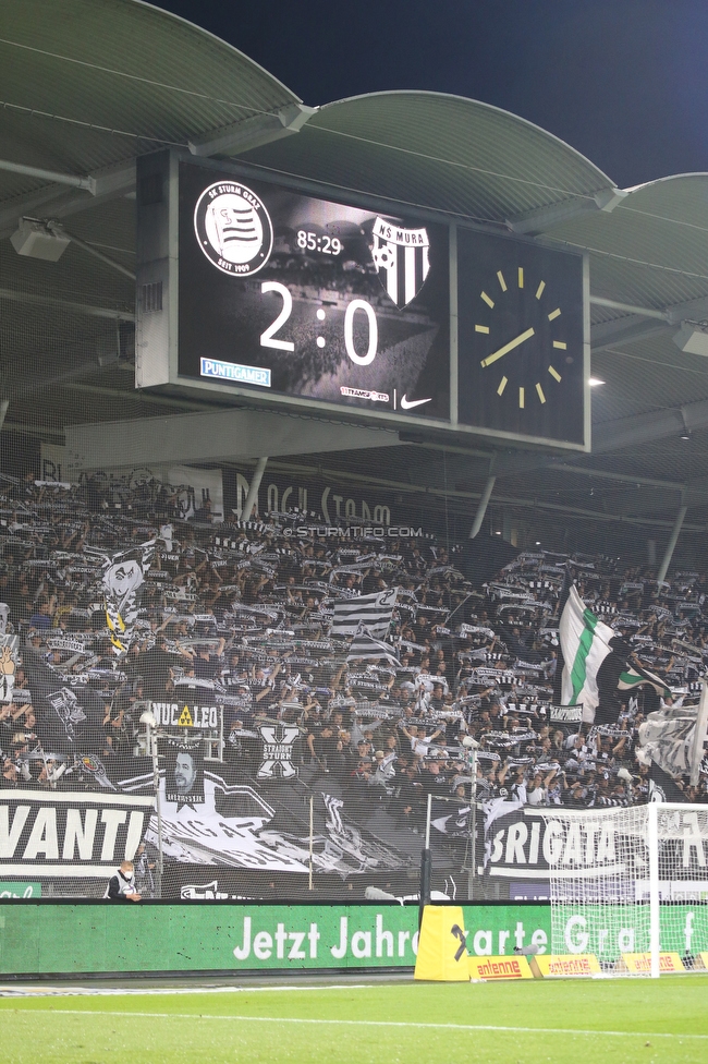 Sturm Graz - Mura
UEFA Europa League Playoff, SK Sturm Graz - NS Mura, Stadion Liebenau Graz, 26.08.2021. 

Foto zeigt Fans von Sturm
Schlüsselwörter: brigata schals