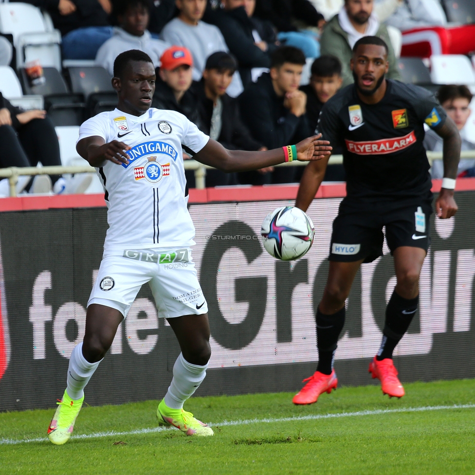 Admira Wacker - Sturm Graz
Oesterreichische Fussball Bundesliga, 6. Runde, FC Admira Wacker - SK Sturm Graz, Stadion Suedstadt Maria Enzersdorf, 29.08.2021. 

Foto zeigt Amadou Dante (Sturm)
