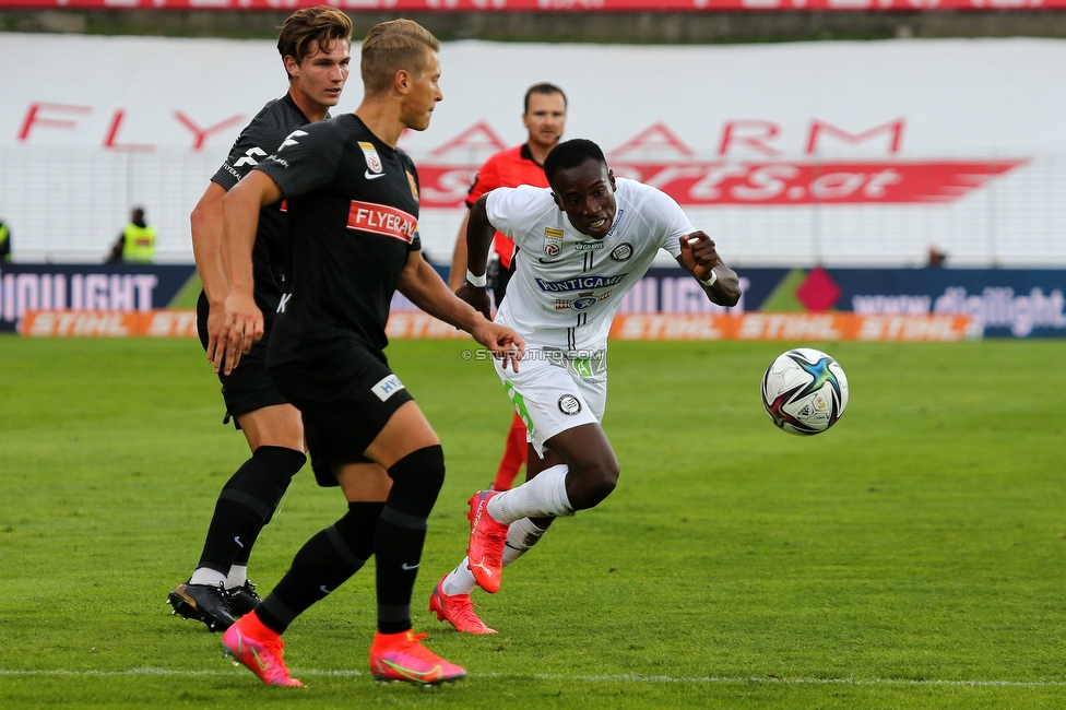 Admira Wacker - Sturm Graz
Oesterreichische Fussball Bundesliga, 6. Runde, FC Admira Wacker - SK Sturm Graz, Stadion Suedstadt Maria Enzersdorf, 29.08.2021. 

Foto zeigt Kelvin Yeboah (Sturm)
