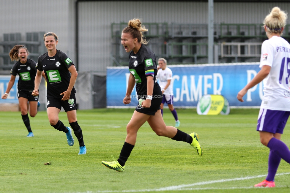 Sturm Damen - FAK Austria Wien
OEFB Frauen Bundesliga, 1. Runde, SK Sturm Graz Damen - FAK Austria Wien,  Trainingszentrum Messendorf Graz, 29.08.2021. 

Foto zeigt Annabel Schasching (Sturm Damen)
Schlüsselwörter: torjubel