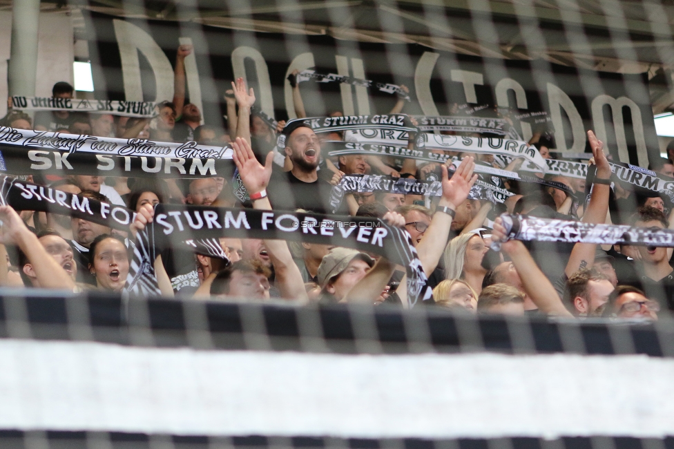 Sturm Graz - Austria Klagenfurt
Oesterreichische Fussball Bundesliga, 7. Runde, SK Sturm Graz - SK Austria Klagenfurt, Stadion Liebenau Graz, 12.09.2021. 

Foto zeigt Fans von Sturm
Schlüsselwörter: schals blackstorm