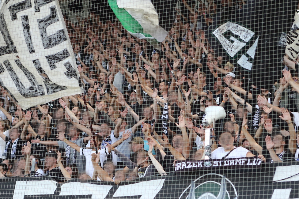 Sturm Graz - Austria Klagenfurt
Oesterreichische Fussball Bundesliga, 7. Runde, SK Sturm Graz - SK Austria Klagenfurt, Stadion Liebenau Graz, 12.09.2021. 

Foto zeigt Fans von Sturm
Schlüsselwörter: sturmflut