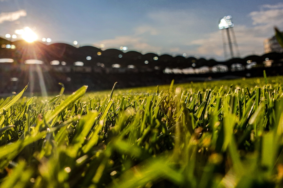 Sturm Graz - Austria Klagenfurt
Oesterreichische Fussball Bundesliga, 7. Runde, SK Sturm Graz - SK Austria Klagenfurt, Stadion Liebenau Graz, 12.09.2021. 

Foto zeigt den Rasen im Stadion Liebenau
