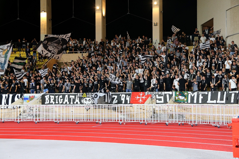 Monaco - Sturm Graz
UEFA Europa League Gruppenphase 1. Spieltag, AS Monaco - SK Sturm Graz, Stade Louis II, Monaco, 16.09.2021. 

Foto zeigt Fans von Sturm
