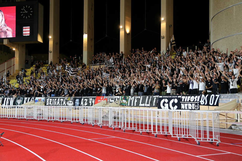 Monaco - Sturm Graz
UEFA Europa League Gruppenphase 1. Spieltag, AS Monaco - SK Sturm Graz, Stade Louis II, Monaco, 16.09.2021. 

Foto zeigt Fans von Sturm
