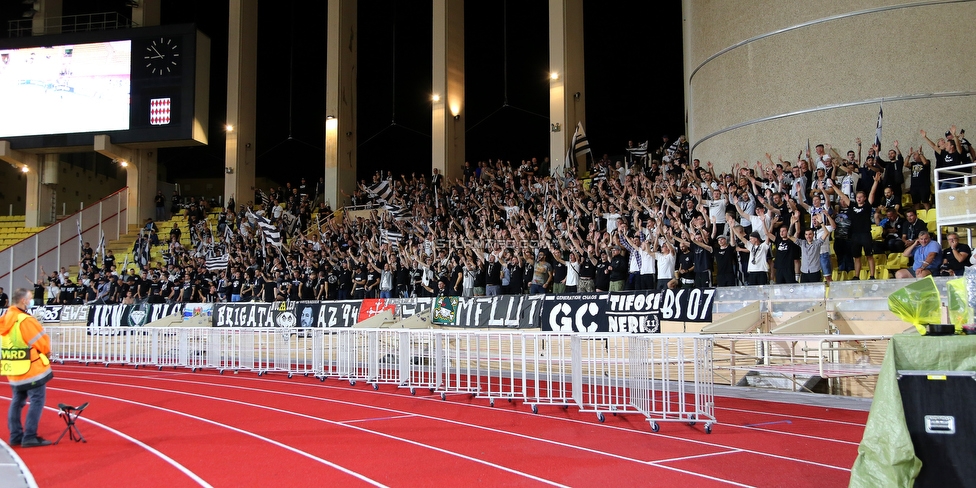 Monaco - Sturm Graz
UEFA Europa League Gruppenphase 1. Spieltag, AS Monaco - SK Sturm Graz, Stade Louis II, Monaco, 16.09.2021. 

Foto zeigt Fans von Sturm
