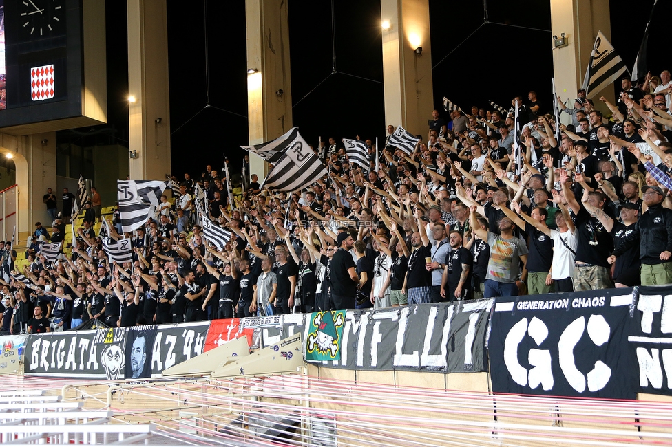 Monaco - Sturm Graz
UEFA Europa League Gruppenphase 1. Spieltag, AS Monaco - SK Sturm Graz, Stade Louis II, Monaco, 16.09.2021. 

Foto zeigt Fans von Sturm
