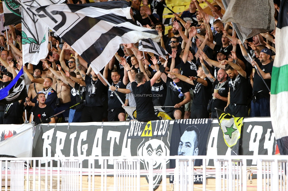 Monaco - Sturm Graz
UEFA Europa League Gruppenphase 1. Spieltag, AS Monaco - SK Sturm Graz, Stade Louis II, Monaco, 16.09.2021. 

Foto zeigt Fans von Sturm
