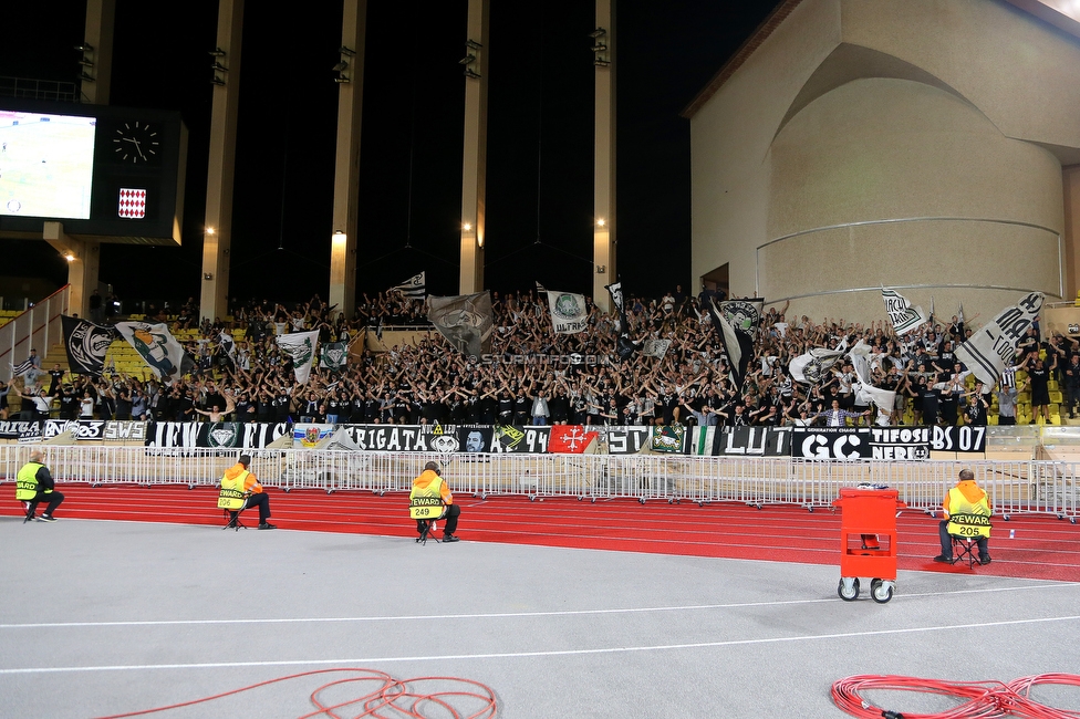 Monaco - Sturm Graz
UEFA Europa League Gruppenphase 1. Spieltag, AS Monaco - SK Sturm Graz, Stade Louis II, Monaco, 16.09.2021. 

Foto zeigt Fans von Sturm
