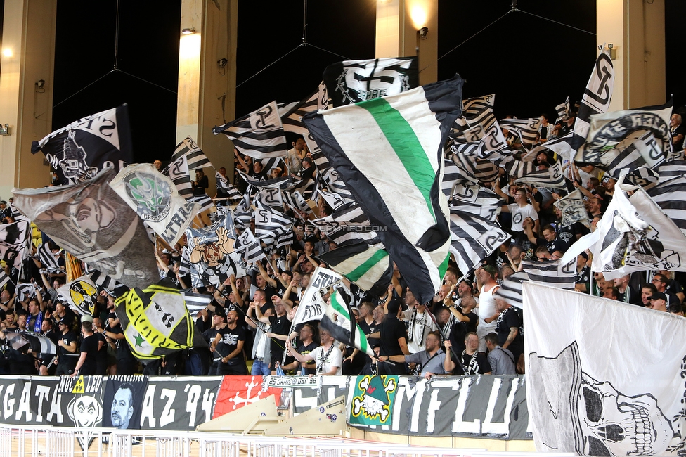 Monaco - Sturm Graz
UEFA Europa League Gruppenphase 1. Spieltag, AS Monaco - SK Sturm Graz, Stade Louis II, Monaco, 16.09.2021. 

Foto zeigt Fans von Sturm
