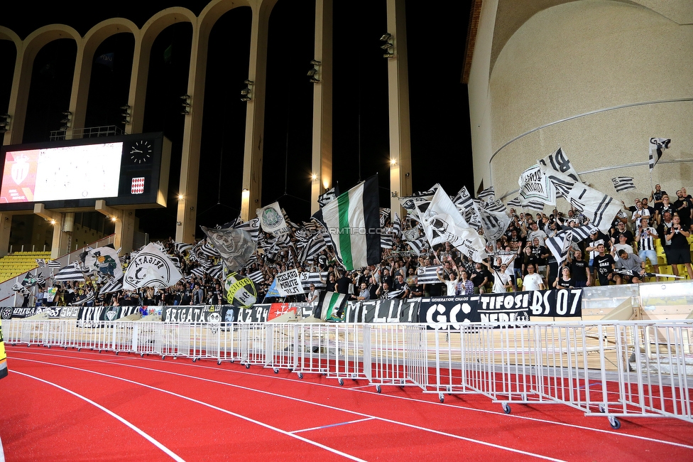 Monaco - Sturm Graz
UEFA Europa League Gruppenphase 1. Spieltag, AS Monaco - SK Sturm Graz, Stade Louis II, Monaco, 16.09.2021. 

Foto zeigt Fans von Sturm
