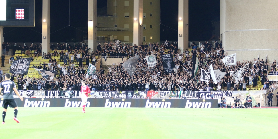 Monaco - Sturm Graz
UEFA Europa League Gruppenphase 1. Spieltag, AS Monaco - SK Sturm Graz, Stade Louis II, Monaco, 16.09.2021. 

Foto zeigt Fans von Sturm
