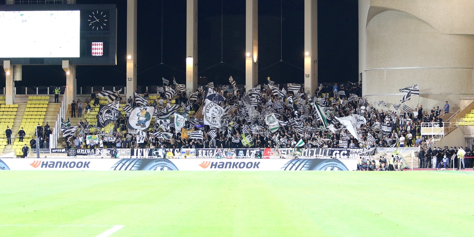 Monaco - Sturm Graz
UEFA Europa League Gruppenphase 1. Spieltag, AS Monaco - SK Sturm Graz, Stade Louis II, Monaco, 16.09.2021. 

Foto zeigt Fans von Sturm
