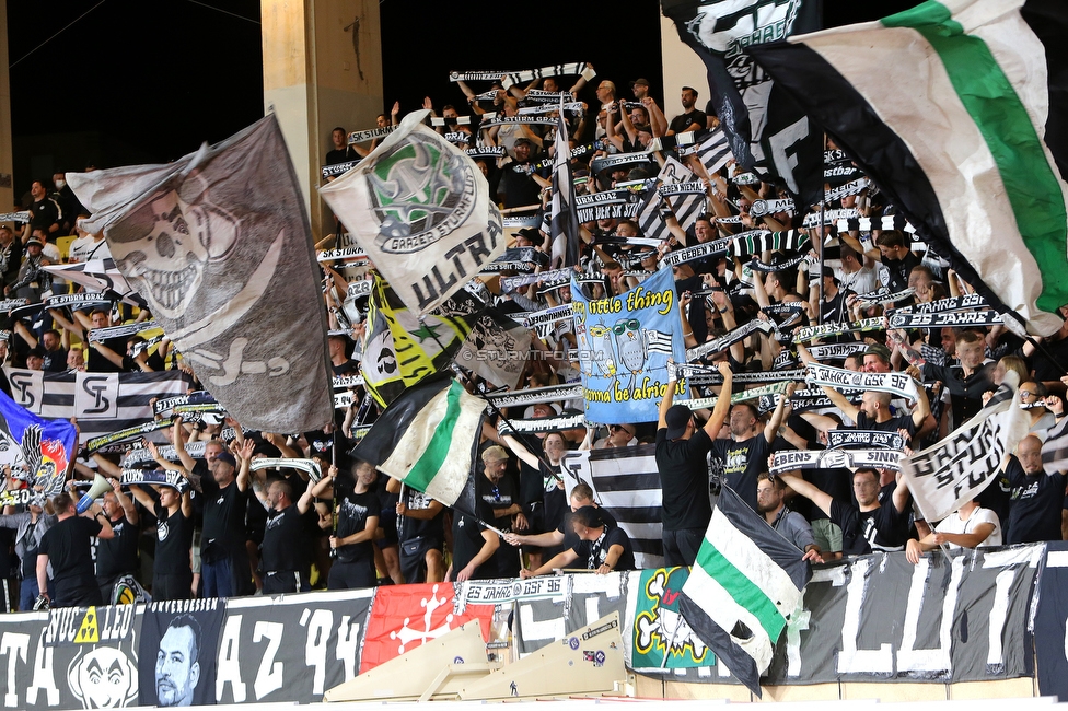 Monaco - Sturm Graz
UEFA Europa League Gruppenphase 1. Spieltag, AS Monaco - SK Sturm Graz, Stade Louis II, Monaco, 16.09.2021. 

Foto zeigt Fans von Sturm
Schlüsselwörter: schals