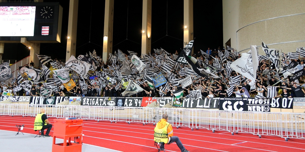 Monaco - Sturm Graz
UEFA Europa League Gruppenphase 1. Spieltag, AS Monaco - SK Sturm Graz, Stade Louis II, Monaco, 16.09.2021. 

Foto zeigt Fans von Sturm
