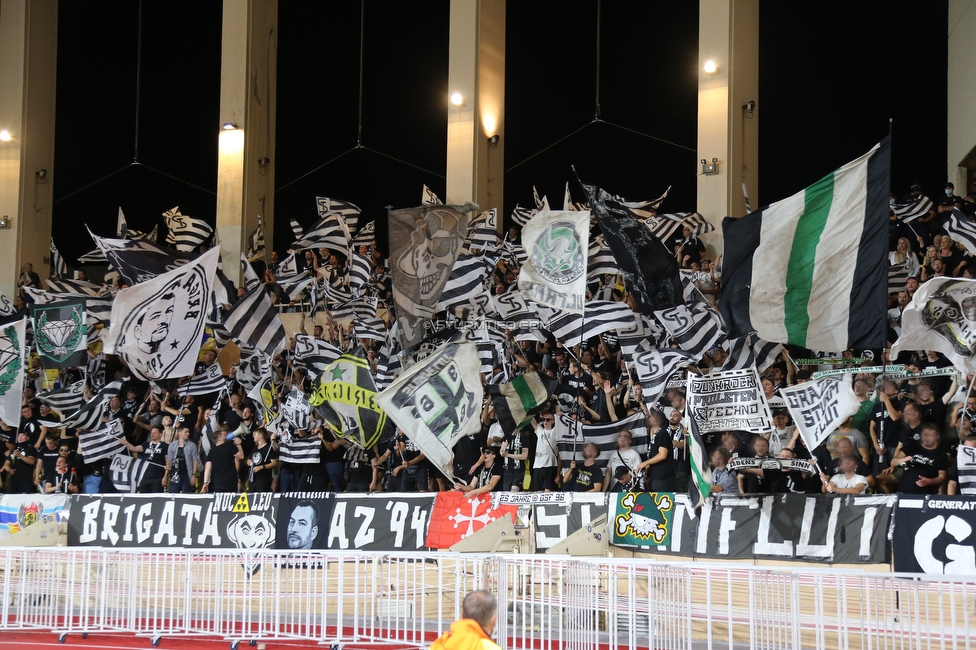 Monaco - Sturm Graz
UEFA Europa League Gruppenphase 1. Spieltag, AS Monaco - SK Sturm Graz, Stade Louis II, Monaco, 16.09.2021. 

Foto zeigt Fans von Sturm
