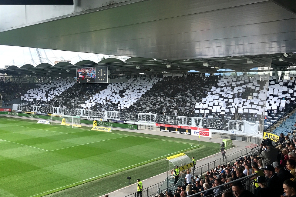 Sturm Graz - WSG Tirol
Oesterreichische Fussball Bundesliga, 8. Runde, SK Sturm Graz - WSG Tirol, Stadion Liebenau Graz, 19.09.2021. 

Foto zeigt Fans von Sturm mit einer Choreografie
