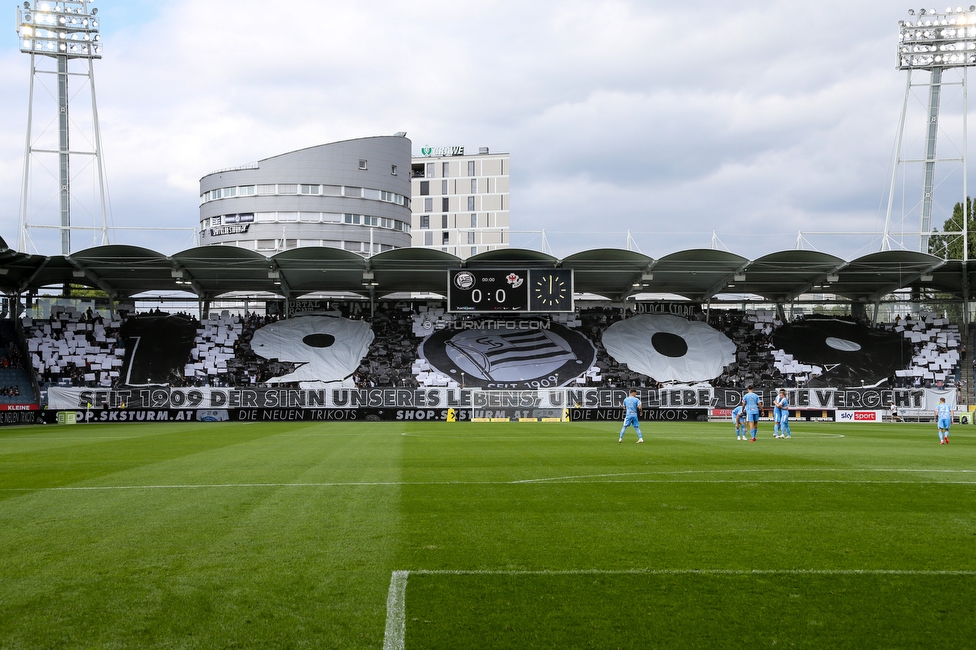 Sturm Graz - WSG Tirol
Oesterreichische Fussball Bundesliga, 8. Runde, SK Sturm Graz - WSG Tirol, Stadion Liebenau Graz, 19.09.2021. 

Foto zeigt Fans von Sturm mit einer Choreografie
