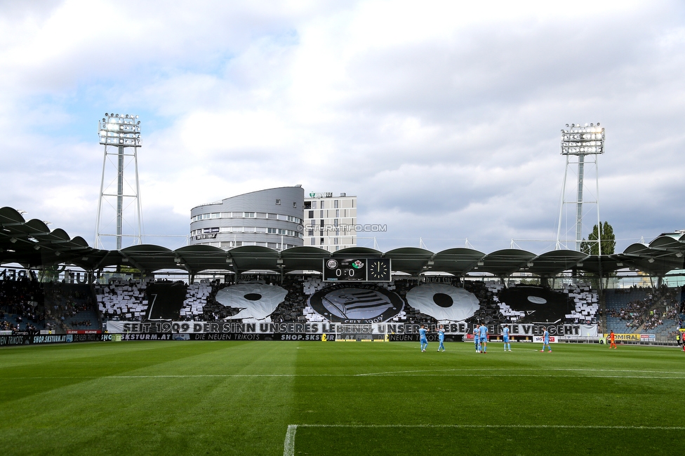 Sturm Graz - WSG Tirol
Oesterreichische Fussball Bundesliga, 8. Runde, SK Sturm Graz - WSG Tirol, Stadion Liebenau Graz, 19.09.2021. 

Foto zeigt Fans von Sturm mit einer Choreografie
