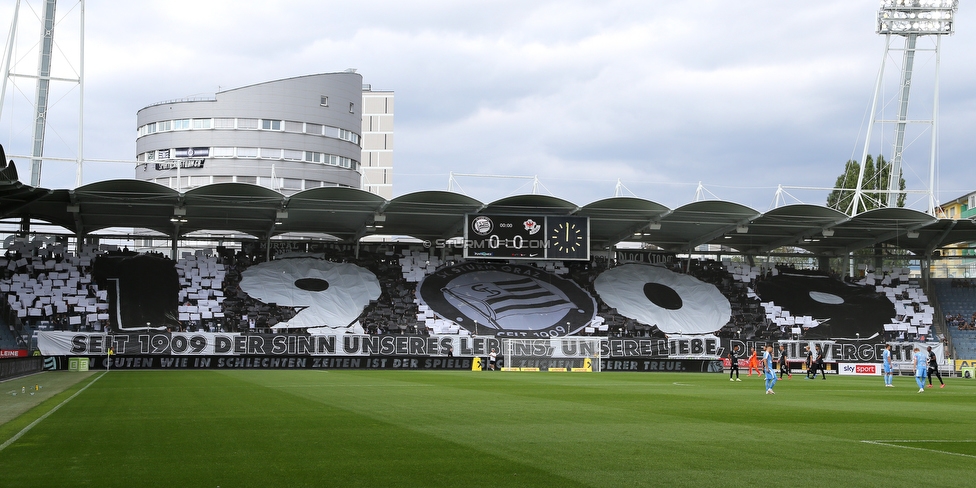 Sturm Graz - WSG Tirol
Oesterreichische Fussball Bundesliga, 8. Runde, SK Sturm Graz - WSG Tirol, Stadion Liebenau Graz, 19.09.2021. 

Foto zeigt Fans von Sturm mit einer Choreografie
