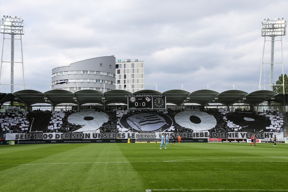 Sturm Graz - WSG Tirol
Oesterreichische Fussball Bundesliga, 8. Runde, SK Sturm Graz - WSG Tirol, Stadion Liebenau Graz, 19.09.2021. 

Foto zeigt Fans von Sturm mit einer Choreografie
