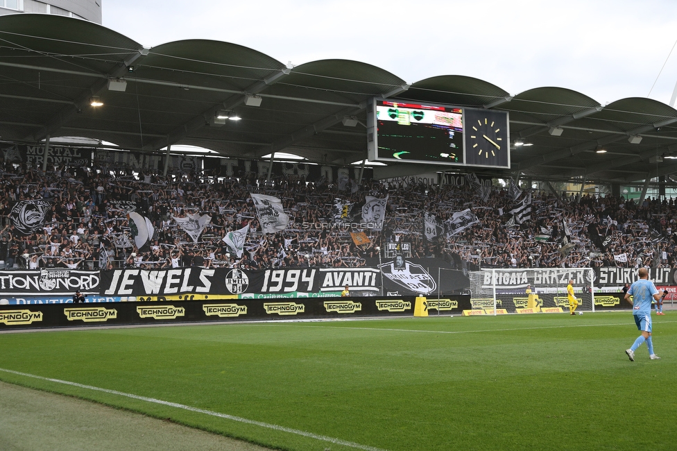 Sturm Graz - WSG Tirol
Oesterreichische Fussball Bundesliga, 8. Runde, SK Sturm Graz - WSG Tirol, Stadion Liebenau Graz, 19.09.2021. 

Foto zeigt Fans von Sturm
Schlüsselwörter: schals