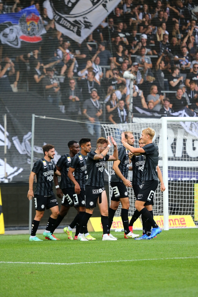 Sturm Graz - WSG Tirol
Oesterreichische Fussball Bundesliga, 8. Runde, SK Sturm Graz - WSG Tirol, Stadion Liebenau Graz, 19.09.2021. 

Foto zeigt Otar Kiteishvili (Sturm), Kelvin Yeboah (Sturm), Manprit Sarkaria (Sturm), Jakob Jantscher (Sturm), Jon Gorenc-Stankovic (Sturm) und Niklas Geyrhofer (Sturm)
Schlüsselwörter: torjubel