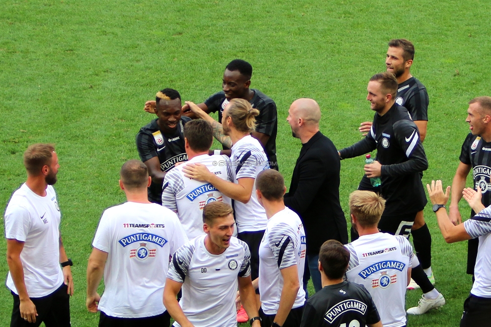 Sturm Graz - WSG Tirol
Oesterreichische Fussball Bundesliga, 8. Runde, SK Sturm Graz - WSG Tirol, Stadion Liebenau Graz, 19.09.2021. 

Foto zeigt Anderson Niangbo (Sturm)
Schlüsselwörter: torjubel