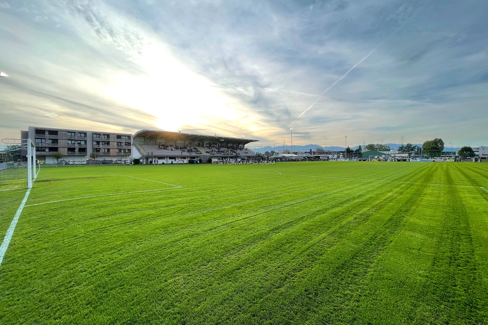 Hohenems - Sturm Graz
OEFB Cup, 2. Runde, VfB Hohenems - SK Sturm Graz, Herrenriedstadion Hohenems, 22.09.2021. 

Foto zeigt eine Innenansicht im Herrenriedstadion
