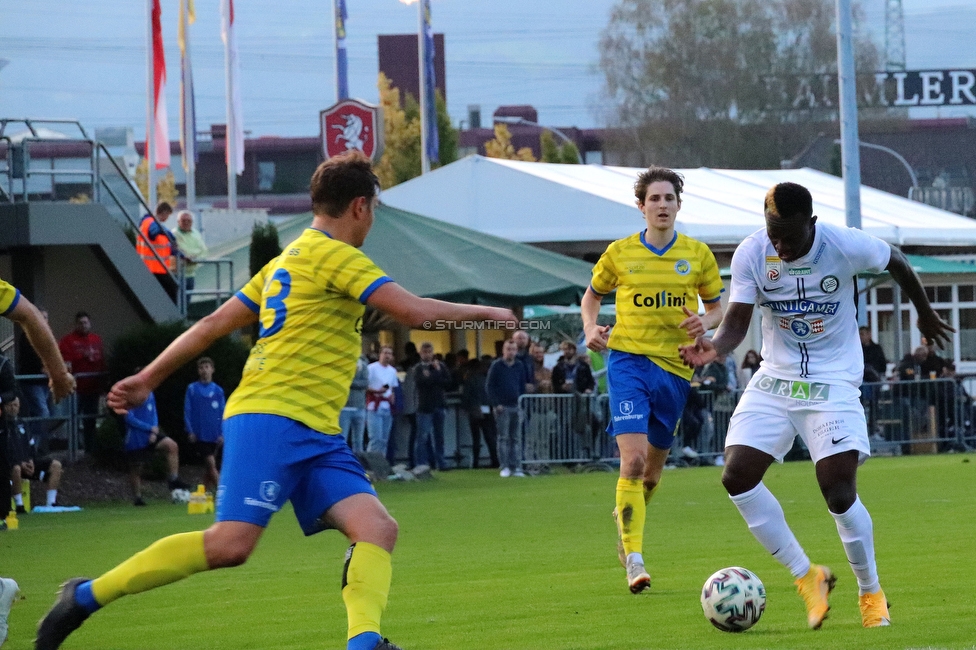 Hohenems - Sturm Graz
OEFB Cup, 2. Runde, VfB Hohenems - SK Sturm Graz, Herrenriedstadion Hohenems, 22.09.2021. 

Foto zeigt Anderson Niangbo (Sturm)
