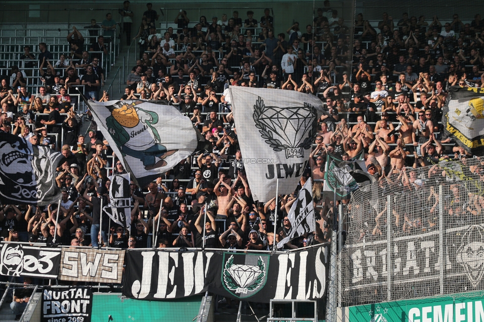 Rapid Wien - Sturm Graz
Oesterreichische Fussball Bundesliga, 9. Runde, SK Rapid Wien - SK Sturm Graz, Weststadion Wien, 26.09.2021. 

Foto zeigt Fans von Sturm
Schlüsselwörter: pyrotechnik