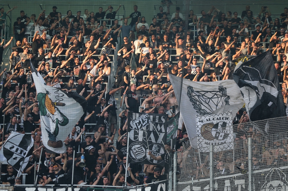 Rapid Wien - Sturm Graz
Oesterreichische Fussball Bundesliga, 9. Runde, SK Rapid Wien - SK Sturm Graz, Weststadion Wien, 26.09.2021. 

Foto zeigt Fans von Sturm
