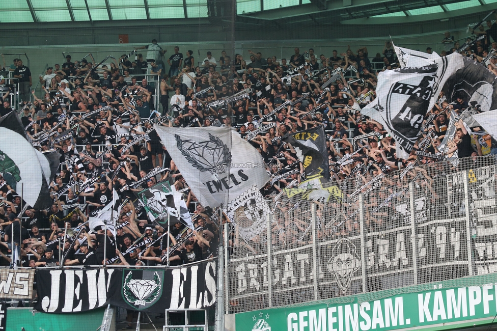 Rapid Wien - Sturm Graz
Oesterreichische Fussball Bundesliga, 9. Runde, SK Rapid Wien - SK Sturm Graz, Weststadion Wien, 26.09.2021. 

Foto zeigt Fans von Sturm
Schlüsselwörter: schals