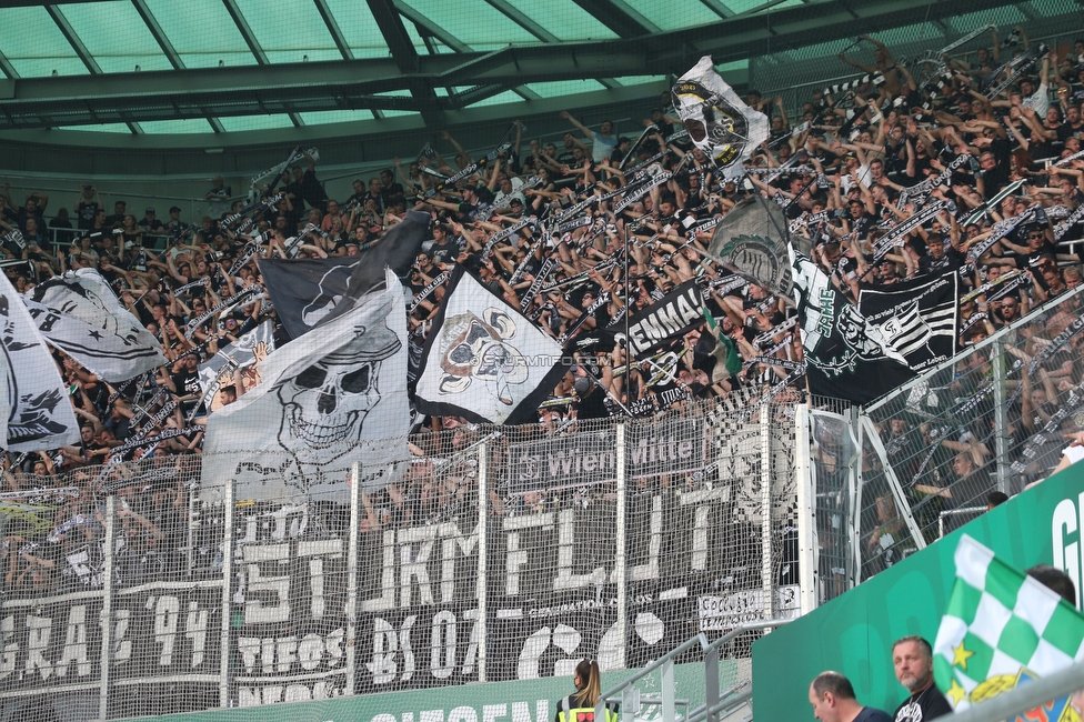 Rapid Wien - Sturm Graz
Oesterreichische Fussball Bundesliga, 9. Runde, SK Rapid Wien - SK Sturm Graz, Weststadion Wien, 26.09.2021. 

Foto zeigt Fans von Sturm
Schlüsselwörter: schals