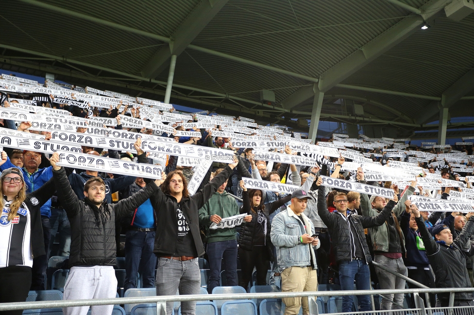 Sturm Graz - Eindhoven
UEFA Europa League Gruppenphase 2. Spieltag, SK Sturm Graz - PSV Eindhoven, Stadion Liebenau, Graz, 30.09.2021. 

Foto zeigt Fans von Sturm mit einer Choreografie
