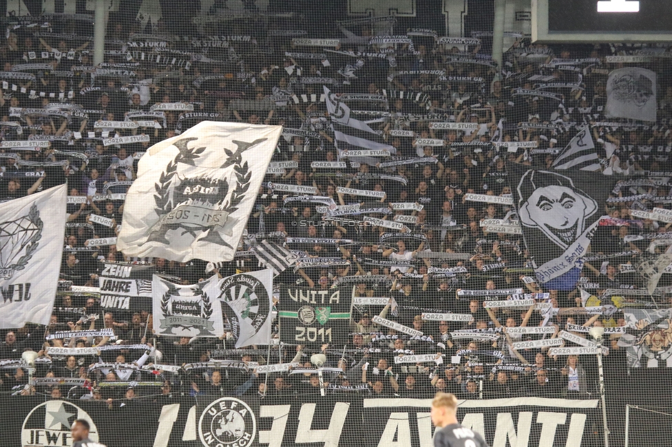 Sturm Graz - Eindhoven
UEFA Europa League Gruppenphase 2. Spieltag, SK Sturm Graz - PSV Eindhoven, Stadion Liebenau, Graz, 30.09.2021. 

Foto zeigt Otar Kiteishvili (Sturm)
