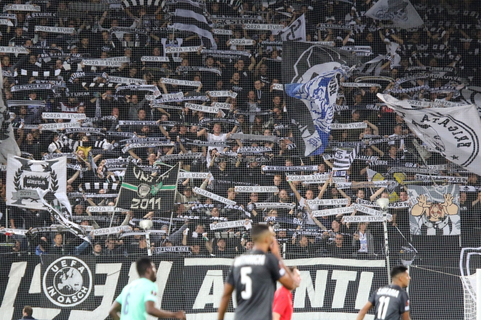 Sturm Graz - Eindhoven
UEFA Europa League Gruppenphase 2. Spieltag, SK Sturm Graz - PSV Eindhoven, Stadion Liebenau, Graz, 30.09.2021. 

Foto zeigt Otar Kiteishvili (Sturm)
