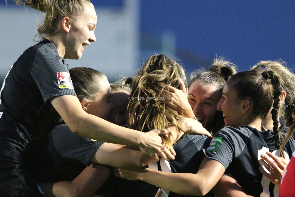 Sturm Damen - Altenmarkt
OEFB Frauen Bundesliga, 5. Runde, SK Sturm Graz Damen - SKV Altenmarkt, Trainingszentrum Messendorf, Graz, 02.10.2021. 

Foto zeigt die Mannschaft der Sturm Damen
Schlüsselwörter: torjubel