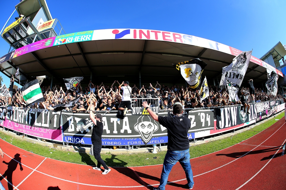 Hartberg - Sturm Graz
Oesterreichische Fussball Bundesliga, 10. Runde, TSV Hartberg - SK Sturm Graz, Arena Hartberg, 03.10.2021. 

Foto zeigt Fans von Sturm
Schlüsselwörter: generationchaos sturmflut vorsaenger